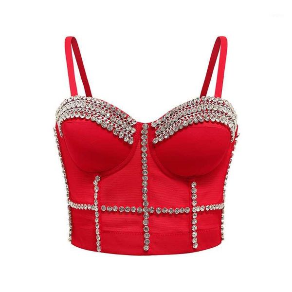 

2020 explosion style camisole female hand inlaid full diamond heavy industry european and american sequin handmade corset1, White