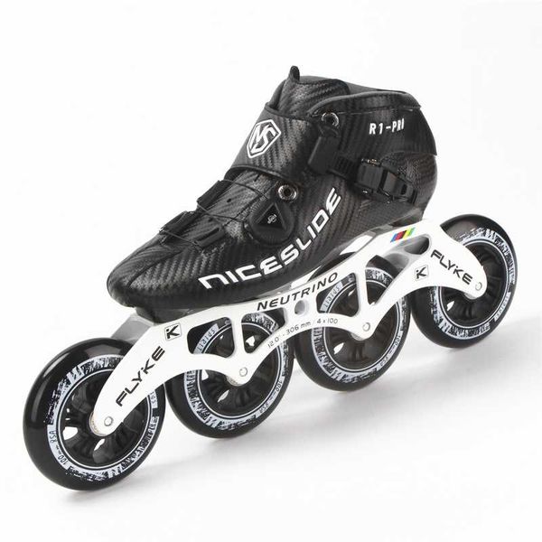 

inline & roller skates 4x90 4x100 4x110 knob speed 4 wheels shoes for track street road carbon fiber boot race patines button profession