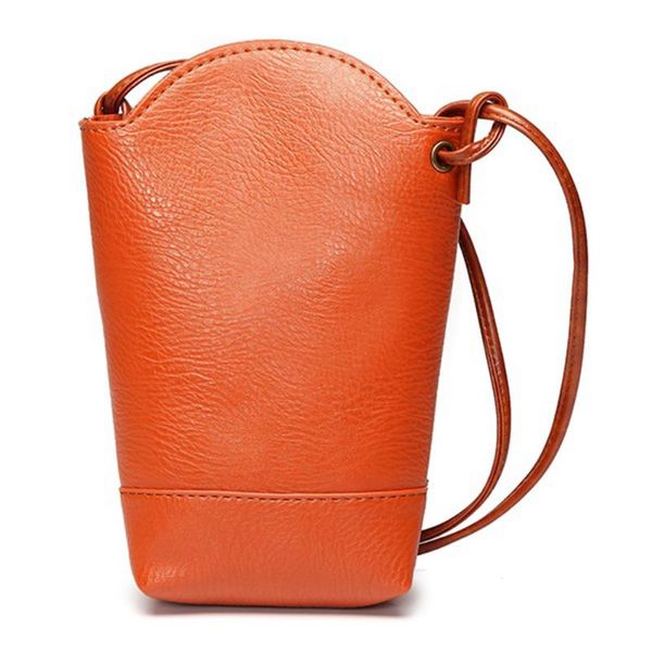 

lady mini faux leather cross body bag purse bucket phone bag gift