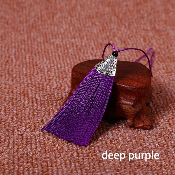 

12pcs lot 8cm fish mouth tassels with hanging ring silk sewing tassel trim decorative key tassels for curtains home decoration h qylgkn