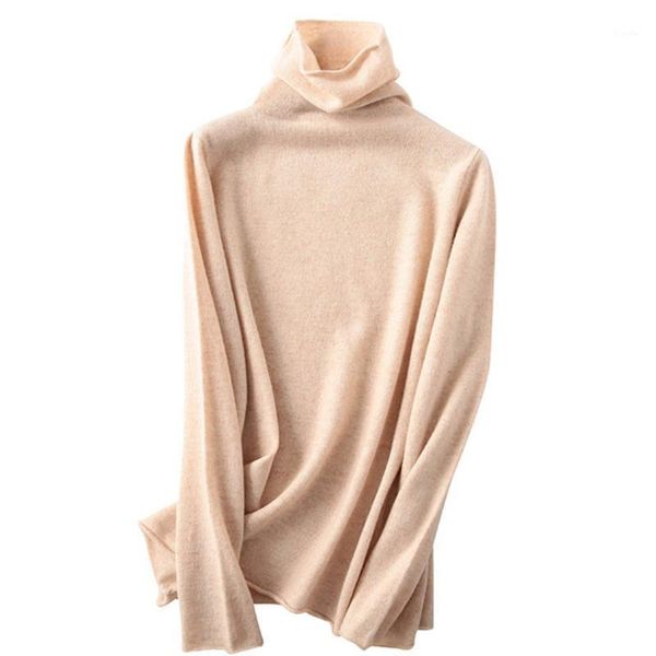 

merino wool cashmere sweater women turtleneck long sleeves autumn winter sweater women's knitting jumper female pullover1, White;black
