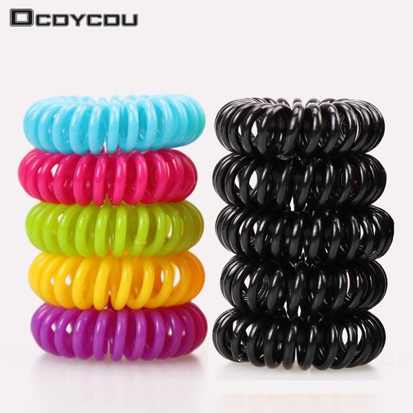 

candy colored telephone line hair ring,hair accessories ,hair rope, spring rubber band, mix candy colored wmtibk bdesybag, Silver