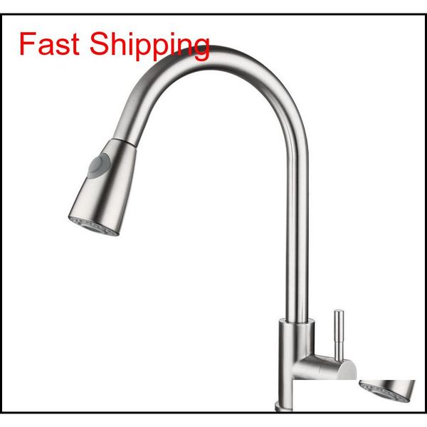 

new stainless steel single handle high arc brushed nickel pull out kitchen faucet bar and kitchen sink faucet with qylalr bdesports