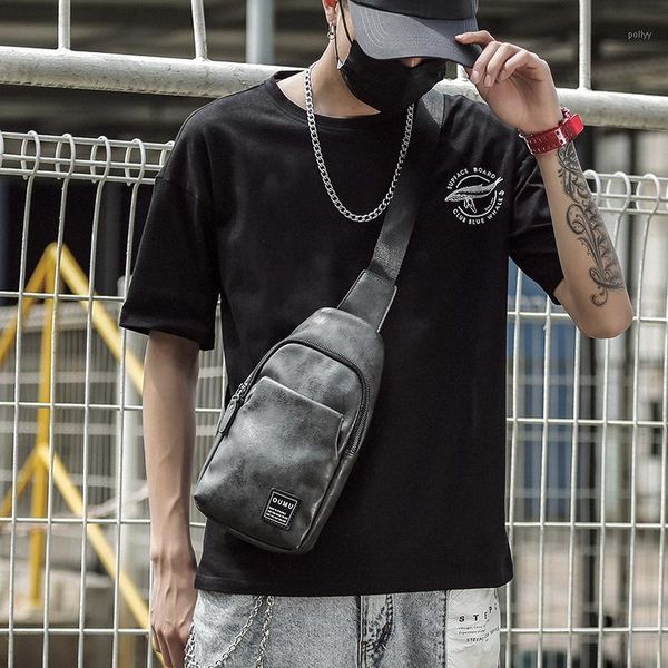 

waist bags tidog fashion casual simple cortical breast chest bag1