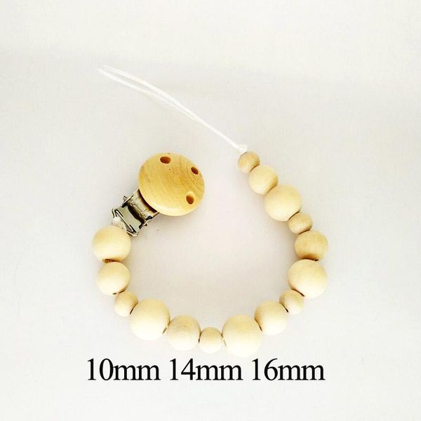 

xcqgh natural wood beaded pacifier clip dummy chain pacifier chain nipple holder for infant soother teether dummies clip holder q wmtlxc