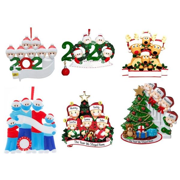 

2020 стиль рождественских украшений diy приветствие 2020 survivor семьи карантин xmas party pandemic социального дистанцирование елочки подв