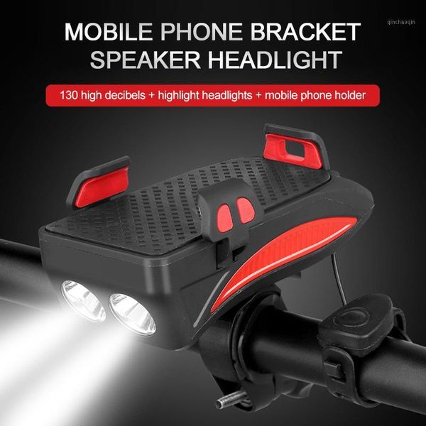 

4000mah bicycle light multifunction bike light phone holder motorcycle support gps power bank bicycle front1