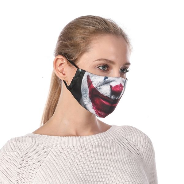 

face proof dust outdoor 3d ear printed hanging mask breathable washable adjustable reusable with filter protective masks ljjp108