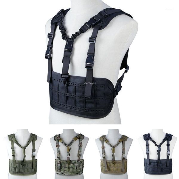 

hunting jackets tactical vest with detachable gun sling adjustable quick release molle vest1, Camo;black