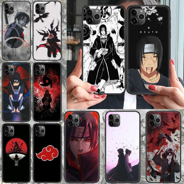 

naruto itachi uchiha mobile phone case vip 4 4s 5 5s se 5c 6s 6 7 8 plus x xs x xr 11 pro max 2020 black silicone rubber casevfe1