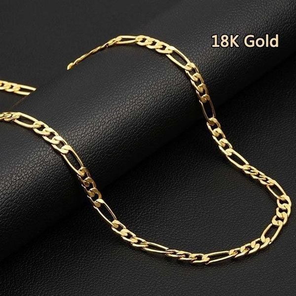 

mens necklaces chains gold color necklace for men women curb cuban jewelry, Silver