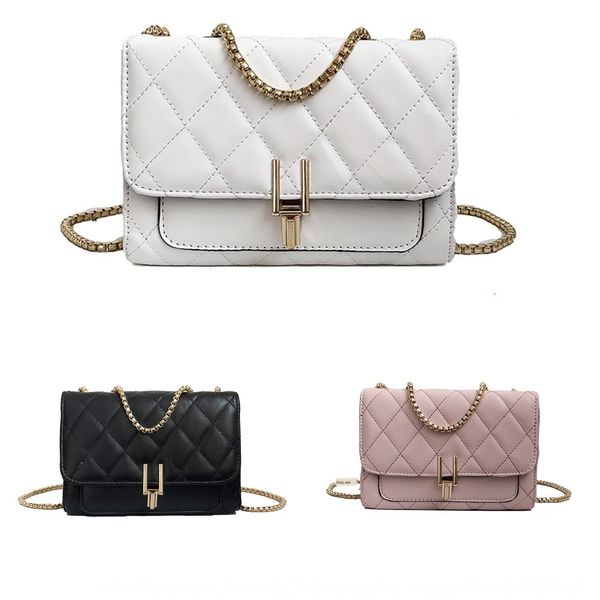 

2020 shoulder small square new lingge embroidered shoulder fashion leisure chain messenger fashion women's bag small square bag 05tfb