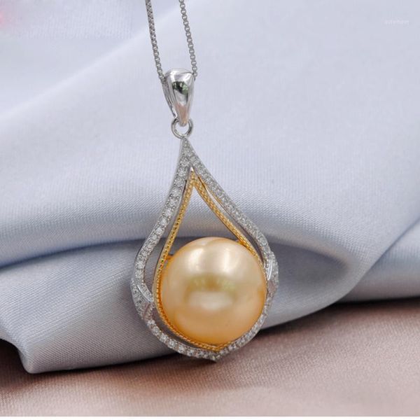 

meibapj 10-11mm big real freshwater pearl fashion drop pendant necklace 925 solid silver fine wedding jewelry for women1