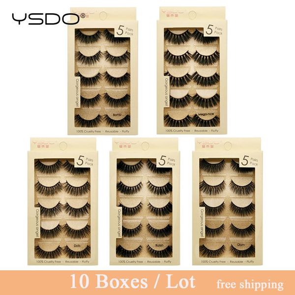 

ysdo 10 коробка 3d норка lashes наращивание ресниц искусственный cilios норка реснице 50 пар пушистых ресниц, натуральные ресницы