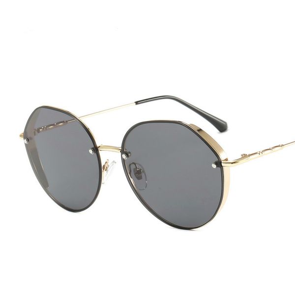 

metal punk sun glasses round men's and women's sunglasses fashion versatile woman sunglasses adornment uv400 summer, White;black