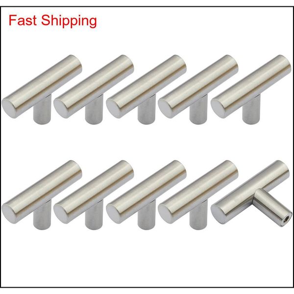 

cabinet pull knobs brushed nickel t bar single hole round tube 2 inch length modern furniture hardware kitchen drawe qylwkw bde_luck