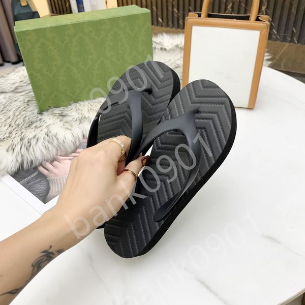 

luxury designs flip flops bottom sandy beach slippers women men fashion flat sandals comfort beach slide leather ladies scuffs shoes with bo, Black