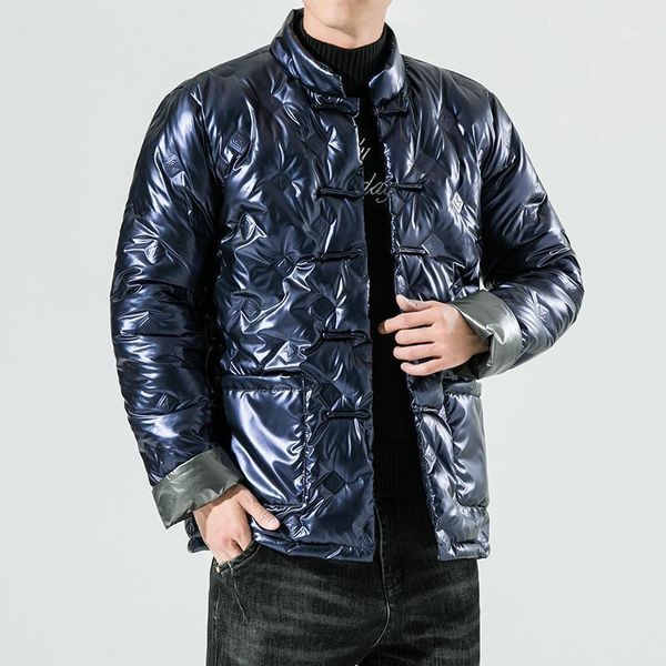 

2020 new winter thick jackets & coats men casual stand warm parkas male solid overcoat outerwear m-3xl1, Black