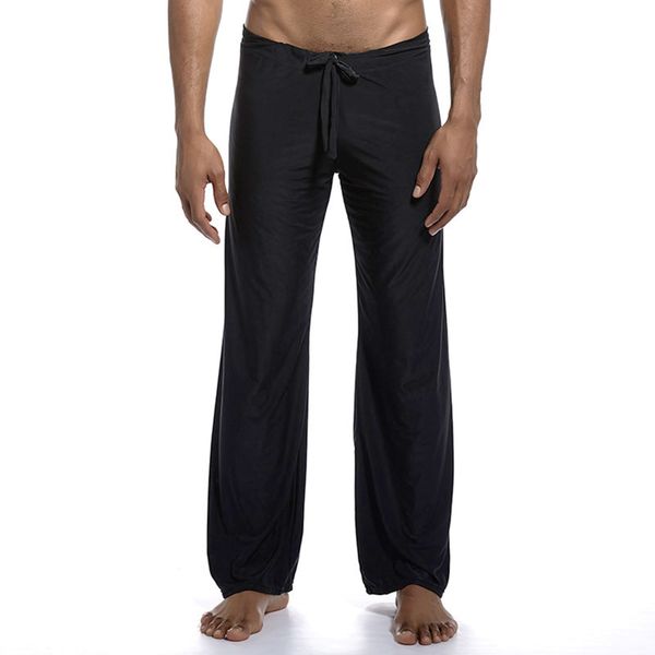 

nylon yoga pants men straight fitness breathable men's casual solid loose sweatpants trousers jogger pant 201109, Black;brown