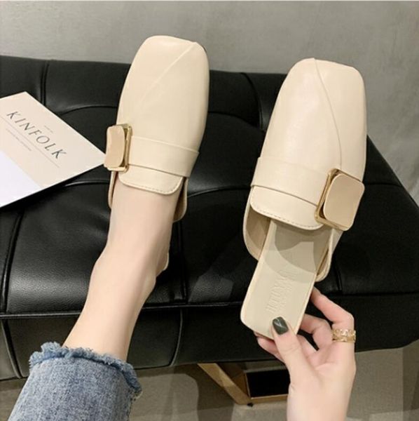 

for women with american and american luxury loafers wear sandals and flat loafers with web celebrity shoes in spring 2021 888, Black