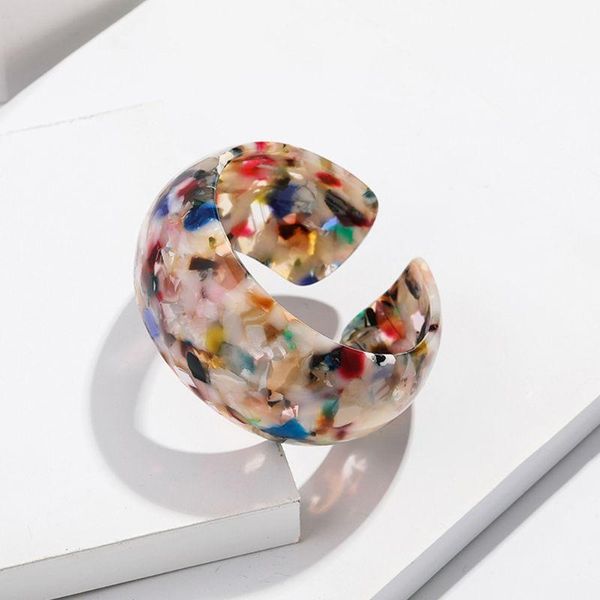 

fashion leopard bangle acetate plate opening wide women jewelry j78f, Black