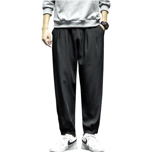 

men's joggers leggings pants man black comfortable pant casual streetwear loose trouser japanese trendy pants polyester1