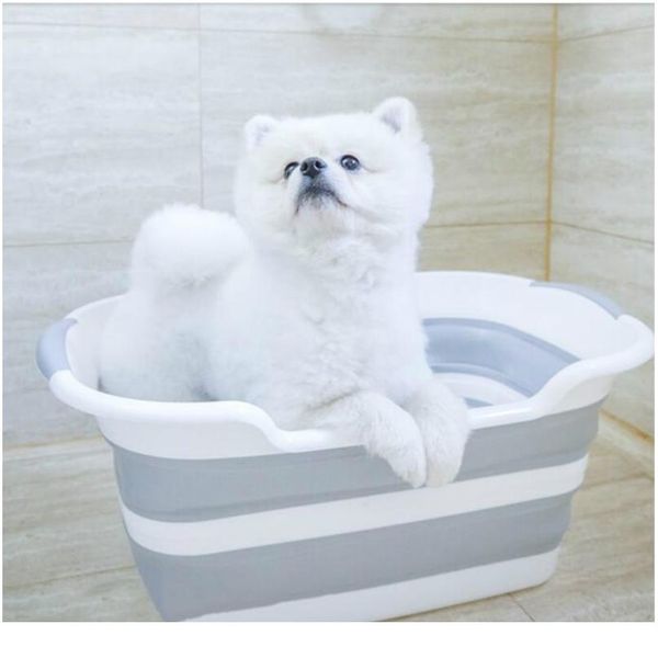 

folding baby bathtub pet bath tubs baby shower portable sile non-slip cat dog bath tubs newborn supplies bathroom ac jllown