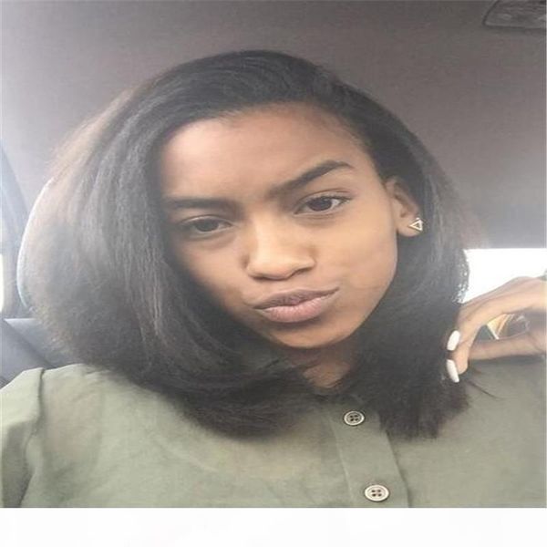 

bob lace front wigs short bob lace front human hair wigs for black women,7a straight brazilian bob full lace wigs bleached knots, Black;brown