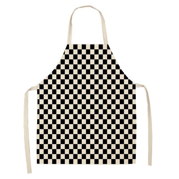 

white baking kitchen g1006 woman shop and cooking home bibs for geometric cleaning man cotton black 1pcs 5365cm apron linen bbyzqe