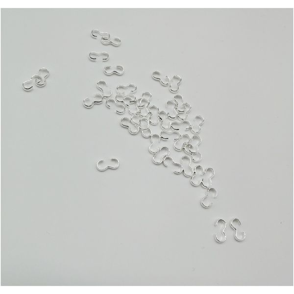 

200 шт. лот 8x4mm пряк разъем clap разъемы для ювелирных изделий поставки diy браслет ожерелье цепи ювелирные изделия f jllfze, Silver