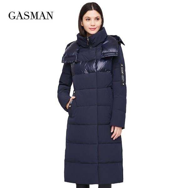 

gasman women's winter jacket parka hooded fashion brand warm outwear patchwork women coats female thick puffer jacket autumn 003 201125, Black