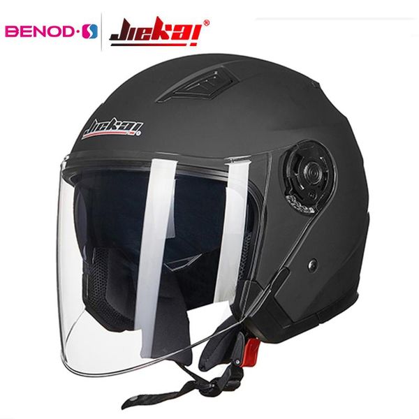 

jiekai урожай мотоциклов шлем open face мото шлем мото гонки мотокросс касок double lens black capacete da motocicleta