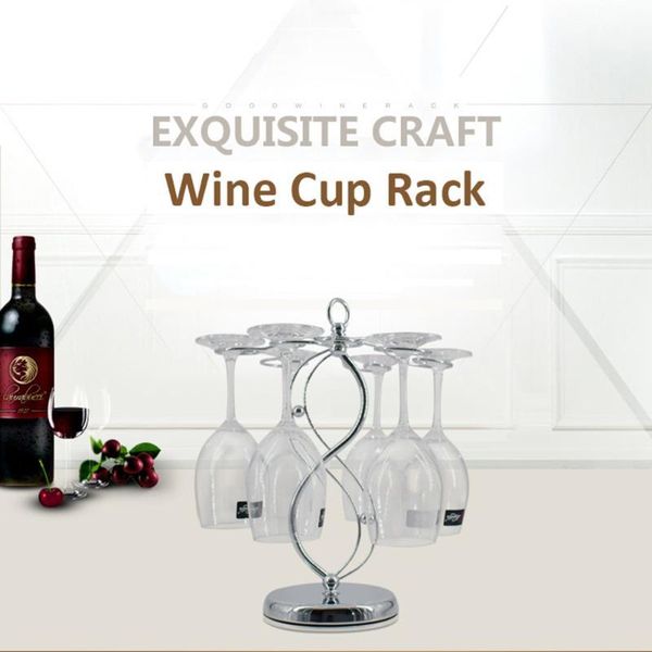 

wine rack goblet holder glass holder standing with 6 hooks wine champagne glass cup hangers for home bars restaurants1