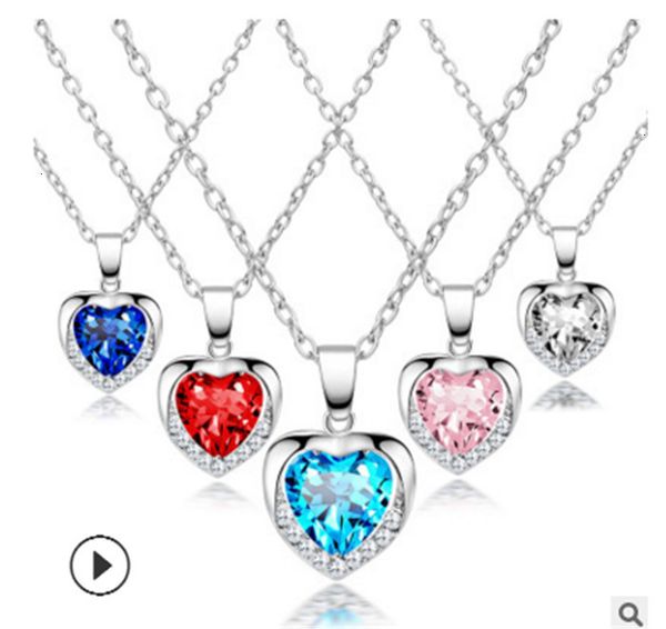 

pendant popular crystal necklace jewelrycmod creative heart
