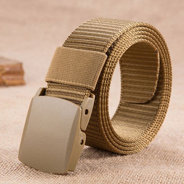 

fj90x new fashion youth belt men's women's and anti allergy metal fvj2p fashion leisure business canvas canvas sports belt outdoor, Black;brown