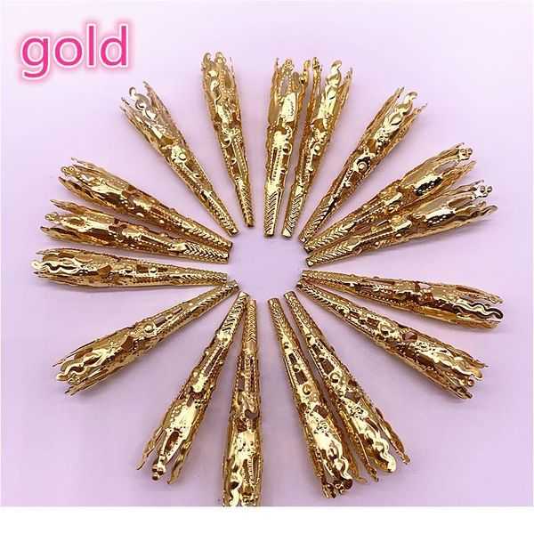 

30pcs 42*8mm bronze red plated hollow flower amaryllis form end spacer beads caps charms bead for jewelry making acc qylpxm