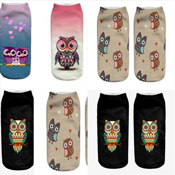 

qa8tv winter black white trend in tube socks harajuku street owl moon embroidery socks cotton personality fish sock animal print