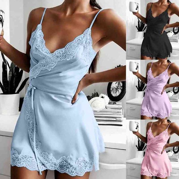 

womens underwear nightie v-neck sleeveless lace cami dress lingerie sleepwear dress nightgown lounge sleep nightdress, Black;red