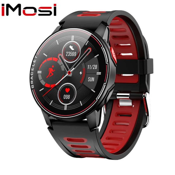 

amos l6 circle touch smart bracelet 1.28 inch large round screen heart rate and blood prsure waterproof