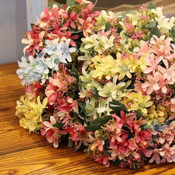 

decorative flowers & wreaths 2pcs 20 heads silk artificial narcissus flower fake bouquet decor wedding garden home living room european styl