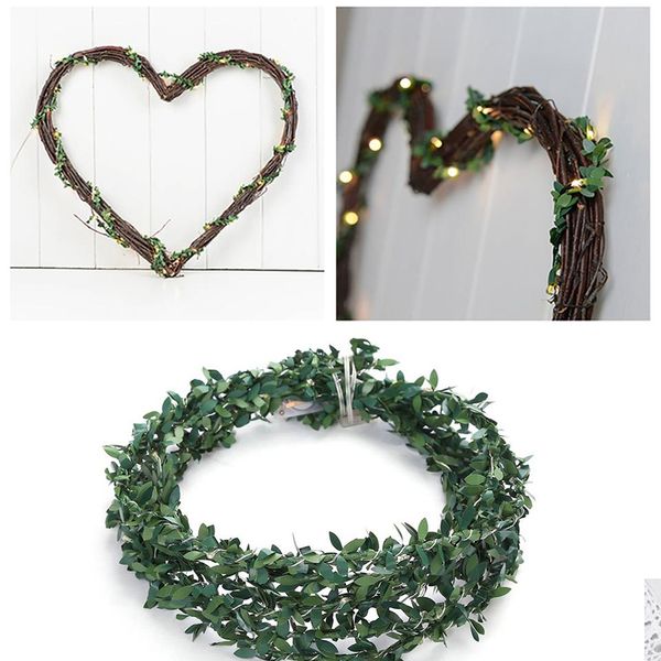 

10m 5m листья гирлянда usb fairy light led светодиодные медные проволоки управляемые струнные фонари для свадьбы рождественские украшения до