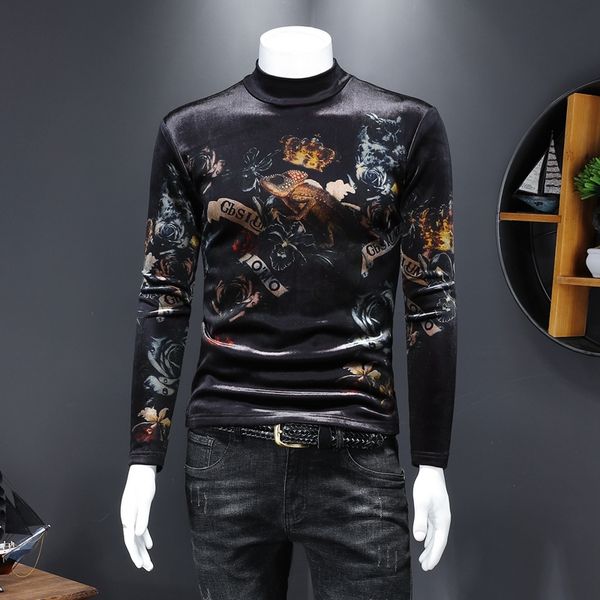 

2020 autumn male wool-lined suede sweatshirt saka, Black
