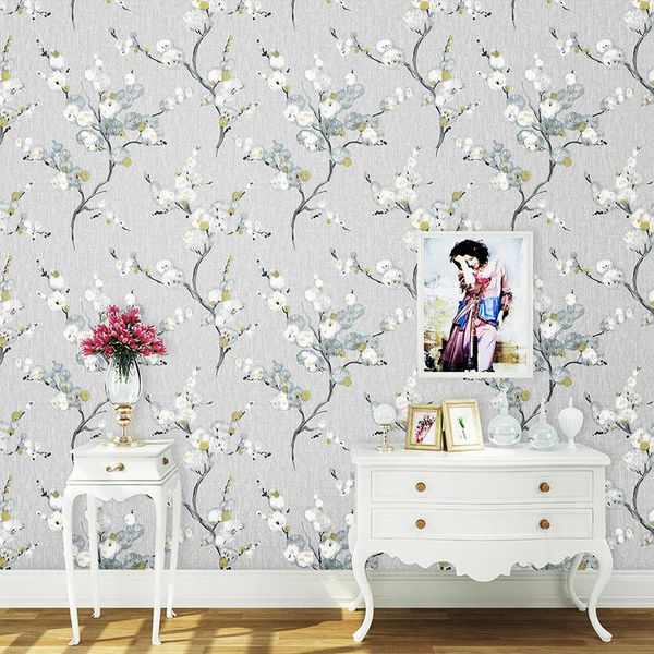 

american rustic flower wall papers home decor living room bedroom fresh floral wallpaper roll decoration mural