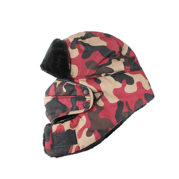 

flb] winter warm earflap bomber hats caps scarf men women russian trapper thermal hat trooper earflap snow ski hat cap f18064 wmtqkz, Black;white