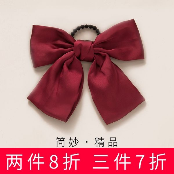 

tie hair, leather band, big bowknot, hairband