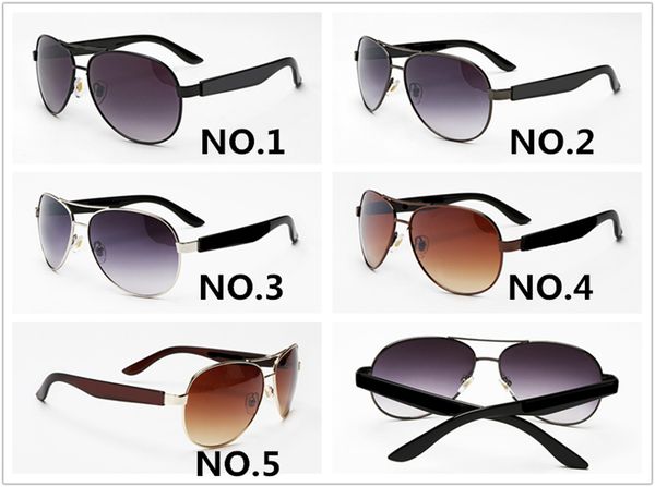 

fashion new men sunglasses metal driving mirror sunglasses big frame men women sunglasses uv400 2319 oculos de sol, White;black