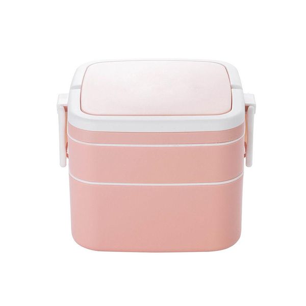 

1100ml portable 2 layer healthy lunch box food container microwave oven lunch bento boxes with cutlery lunchbox yxltun loveshop01