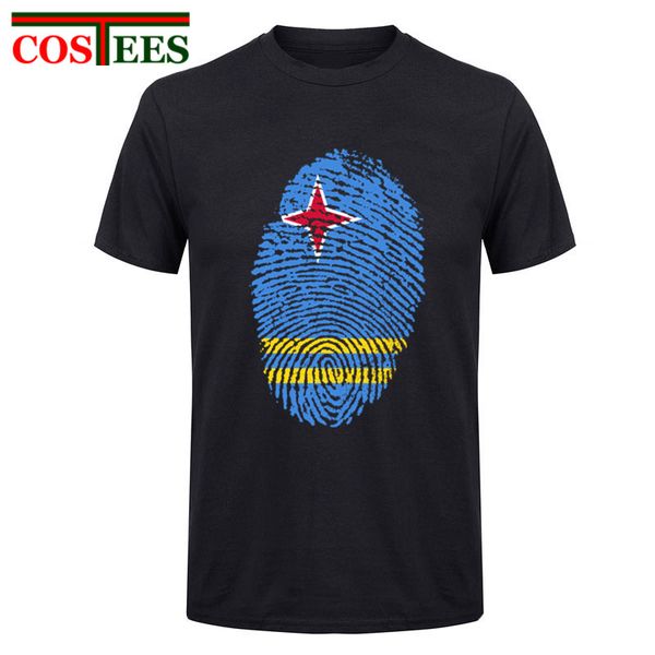 

2017 new summer tees funny aruba flag fingerprint personalized comic for homme tshirt hombre sport hooded sweatshirt hoodie men t shirt