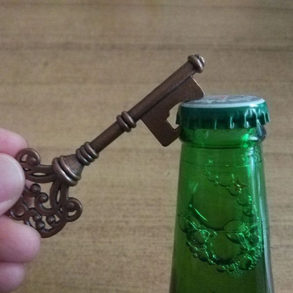 

key shape bottle opener creative retro metal skeleton wedding souvenir decor gift party favor beer opener supplies vtky2369