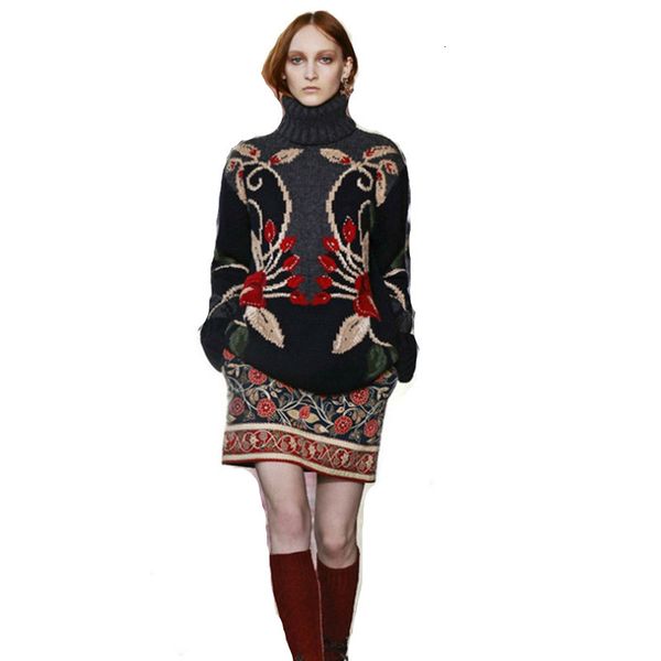 

clue 2021 autumn the long women blouses of goal high thickness luxury bohemian female embroidery jumper hd9e, White;black